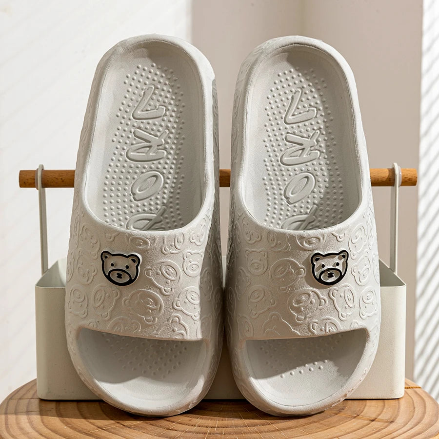 Men’s Summer Bear Print Slippers